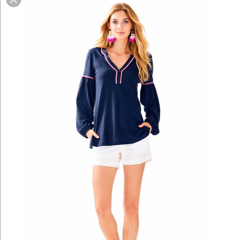 🌴 Lilly Pulitzer Kalissa Tunic Navy Top